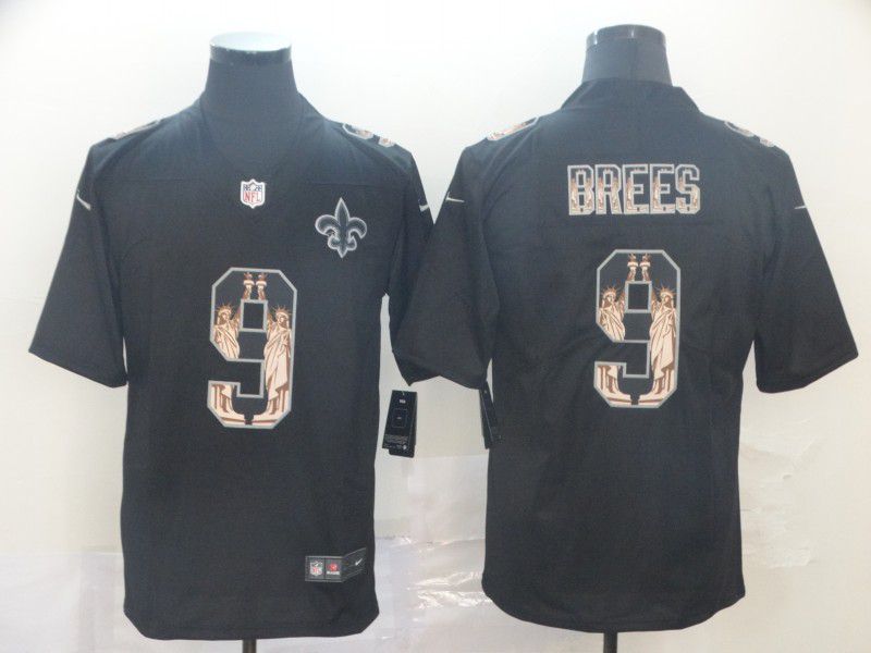 Men New Orleans Saints #9 Brees Black Goddess fashion Edition Nike NFL Jerseys->baltimore ravens->NFL Jersey